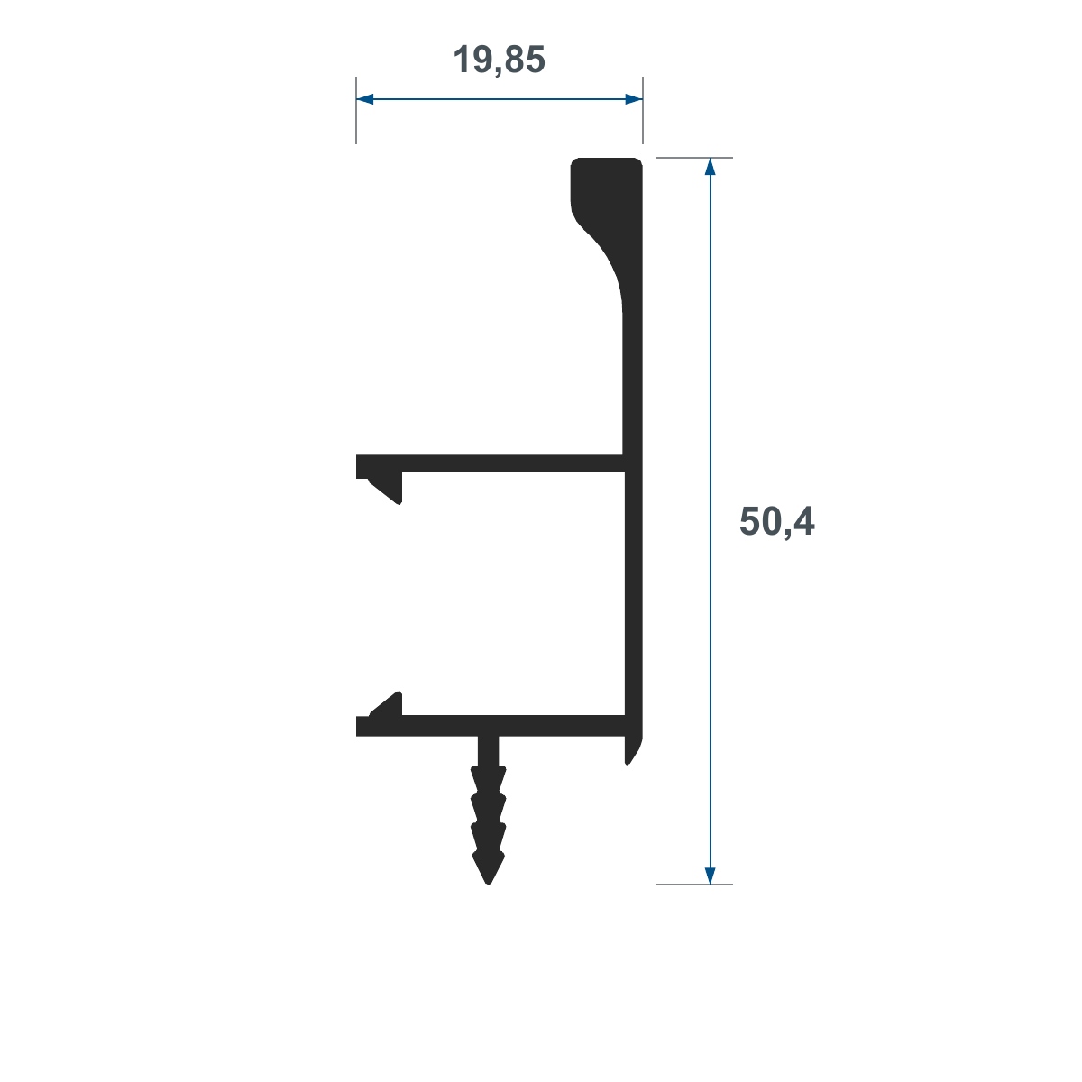 Mâner LED Ascuns - Teknik Çizim