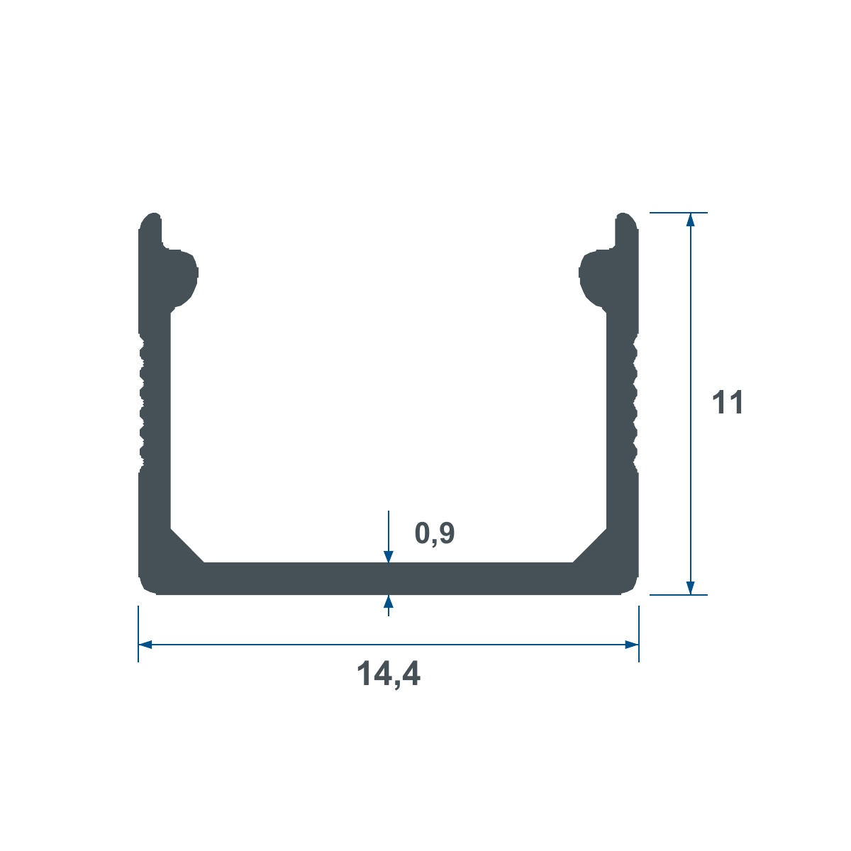 SLC 6012 Alüminyum LED Profil - Teknik Çizim
