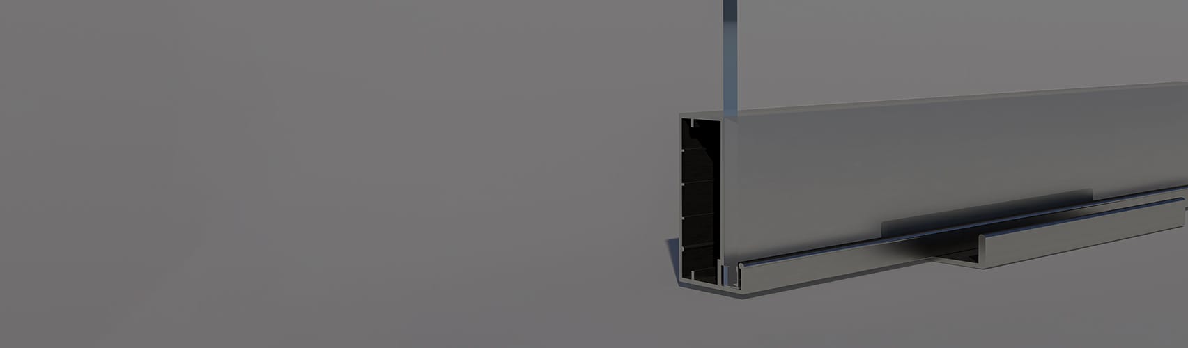Aluminum Frame Cover Profile Outboard Curved Handle