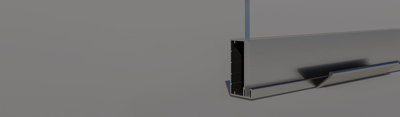 Aluminum Frame Cover Profile Outboard Curved Handle