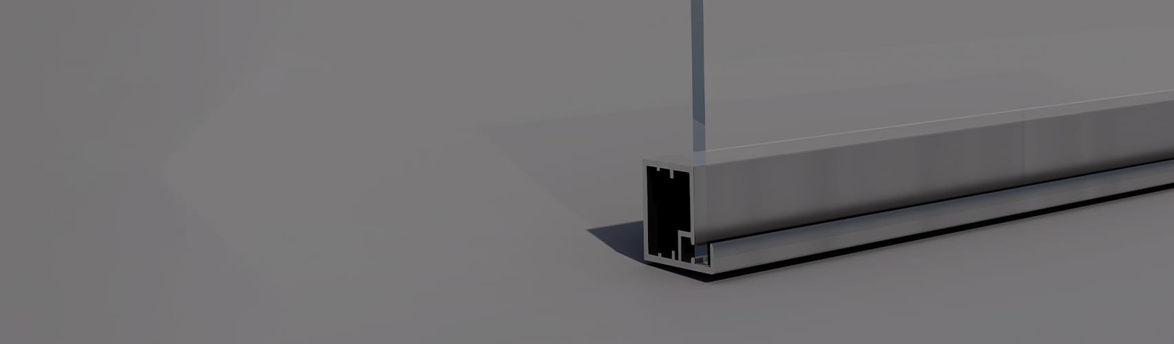 Aluminum Narrow Frame Door Profile Without Handle