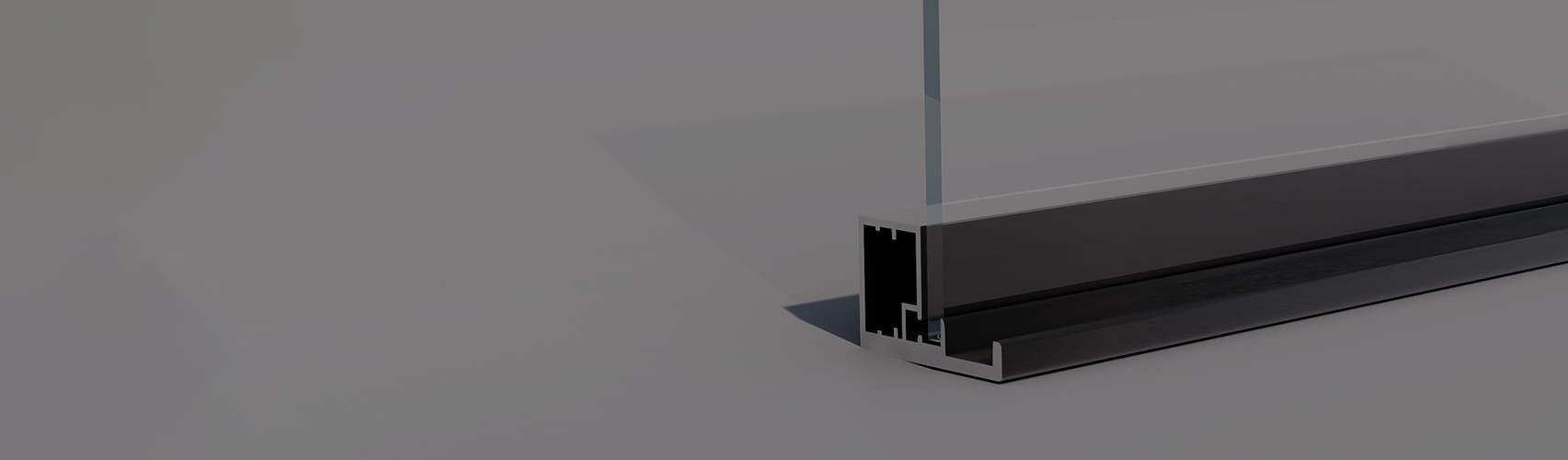 Aluminum Narrow Frame Door Profile Without Handle
