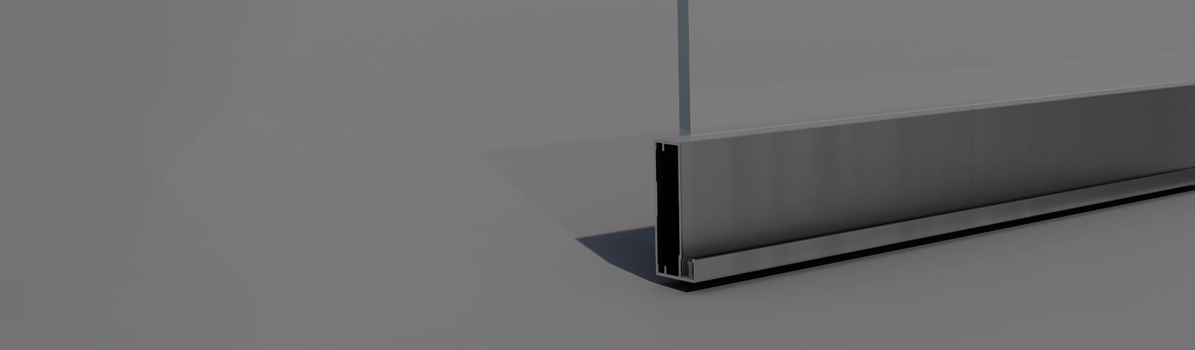 Aluminum Narrow Frame Door Profile Without Handle