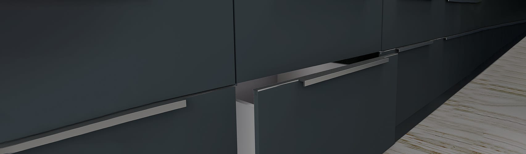 Mâner lung integrat din aluminiu tip F