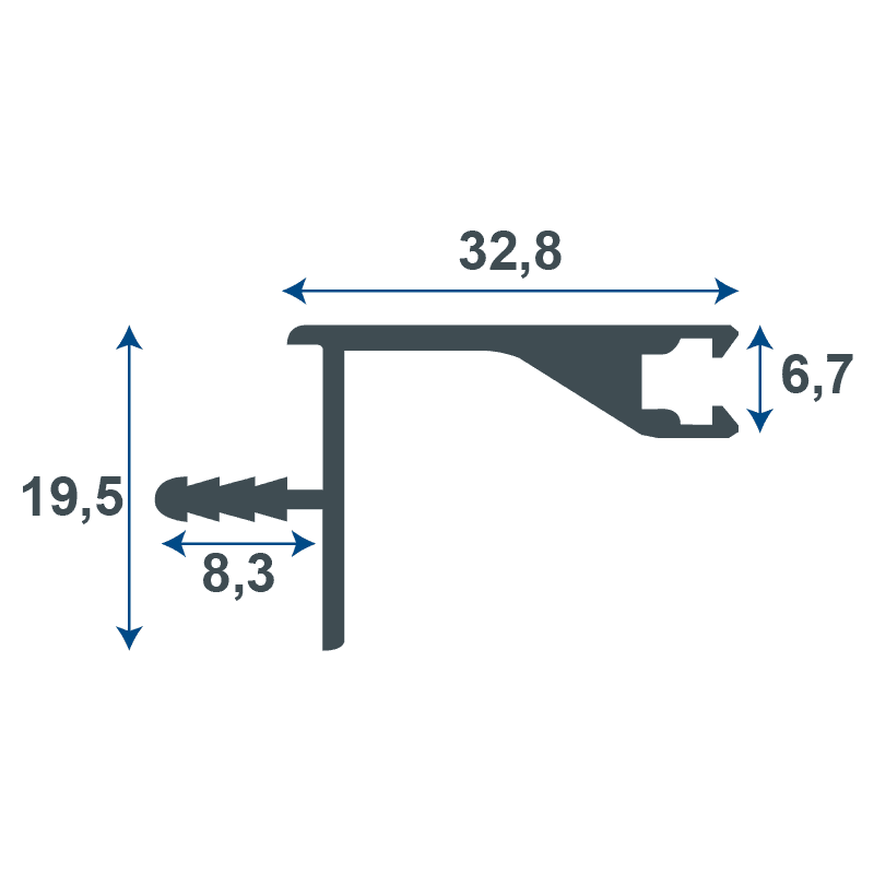 Hidden Handle With Top Wick - Teknik Çizim