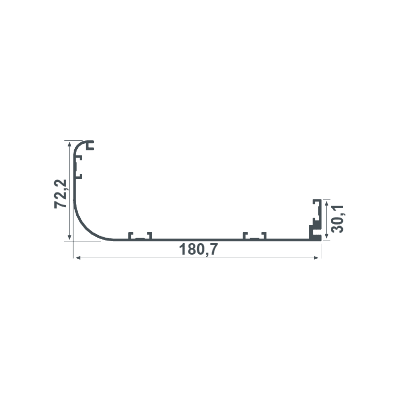21-24'lük Oval Pervaz - Teknik Çizim