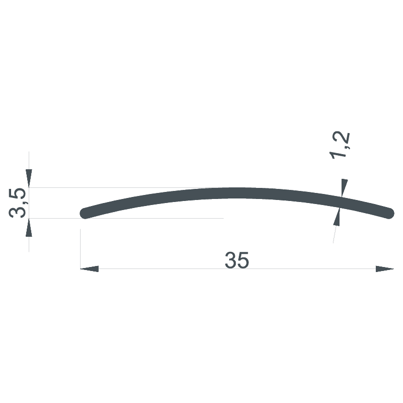 Eşik Kapama Profilleri - Teknik Çizim
